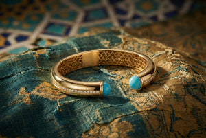 Firouzeh Turquoise Cuff Bracelet heritage context with Persian elements