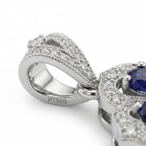 Gol-e Sefid pendant back detail showing platinum craftsmanship