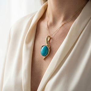 Firouzeh Turquoise Pendant by Silux London