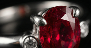 Laleh Engagement Ring in Platinum - Ruby Tulip Petal Setting by Silux London