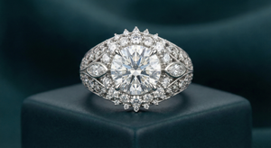 Mahtab - Celestial Moonlight, claw-set round brilliant diamond, Vasl collection