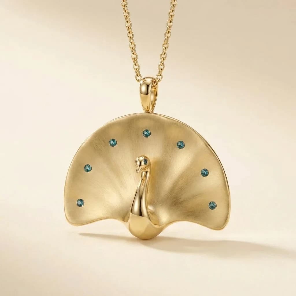 Hamdam Tavus Fan Pendant