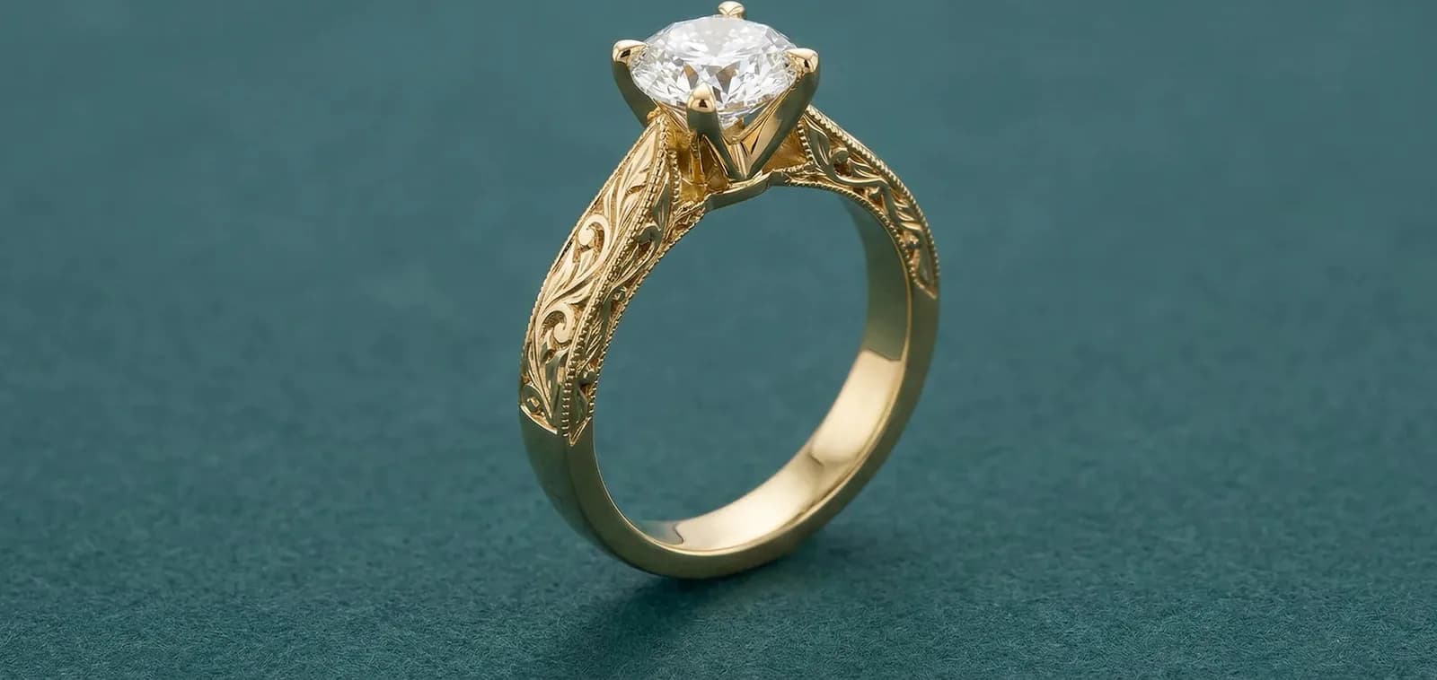 Sahar Engagement Ring | Four-Claw Cathedral Solitaire