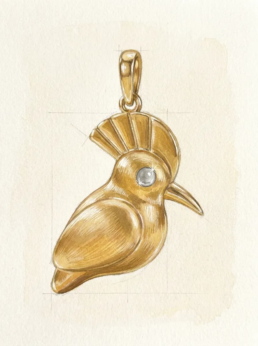 Atelier rendering of the Hodhod Pendant