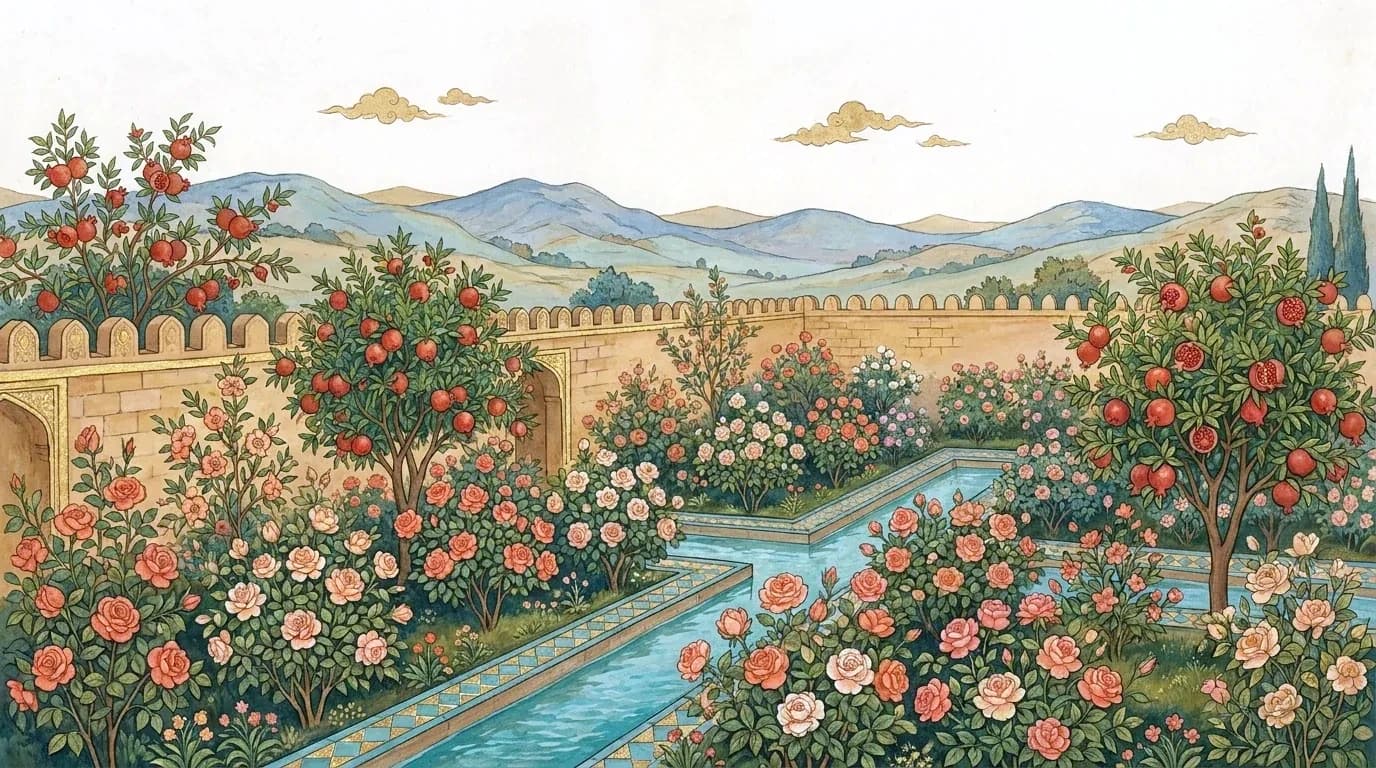 The Golestan world, painted in the atelier