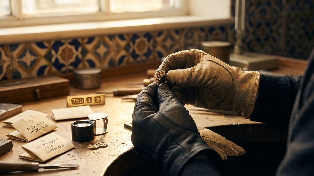 Ethical and responsibly sourced jewellery - artisan goldsmith in Birmingham Jewellery Quarter