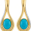 Firouzeh Turquoise Drop Earrings | Persian Turquoise & 18ct Gold