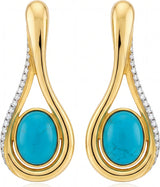 Firouzeh Turquoise Drop Earrings | Persian Turquoise & 18ct Gold
