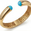 Firouzeh Turquoise Cuff Bracelet | Persian Turquoise & 18ct Gold