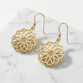 Setareh Earrings | Openwork Gold Star Drop Earrings