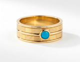 Firouzeh Turquoise Stacking Ring on white background, catalogue view