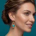 Firouzeh Turquoise Drop Earrings | Persian Turquoise & 18ct Gold