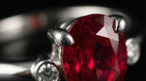 Laleh Engagement Ring in Platinum - Ruby Tulip Petal Setting by Silux London
