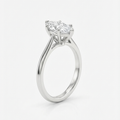 Nahid Venus Architectural Solitaire Engagement Ring - Pear Cut Diamond in Platinum