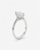 Nahid Venus Architectural Solitaire Engagement Ring - Pear Cut Diamond in Platinum