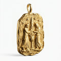 Story Canvas Pendant — 24ct Pure Gold, Persian Garden