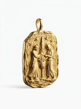 Story Canvas Pendant — 24ct Pure Gold, Persian Garden