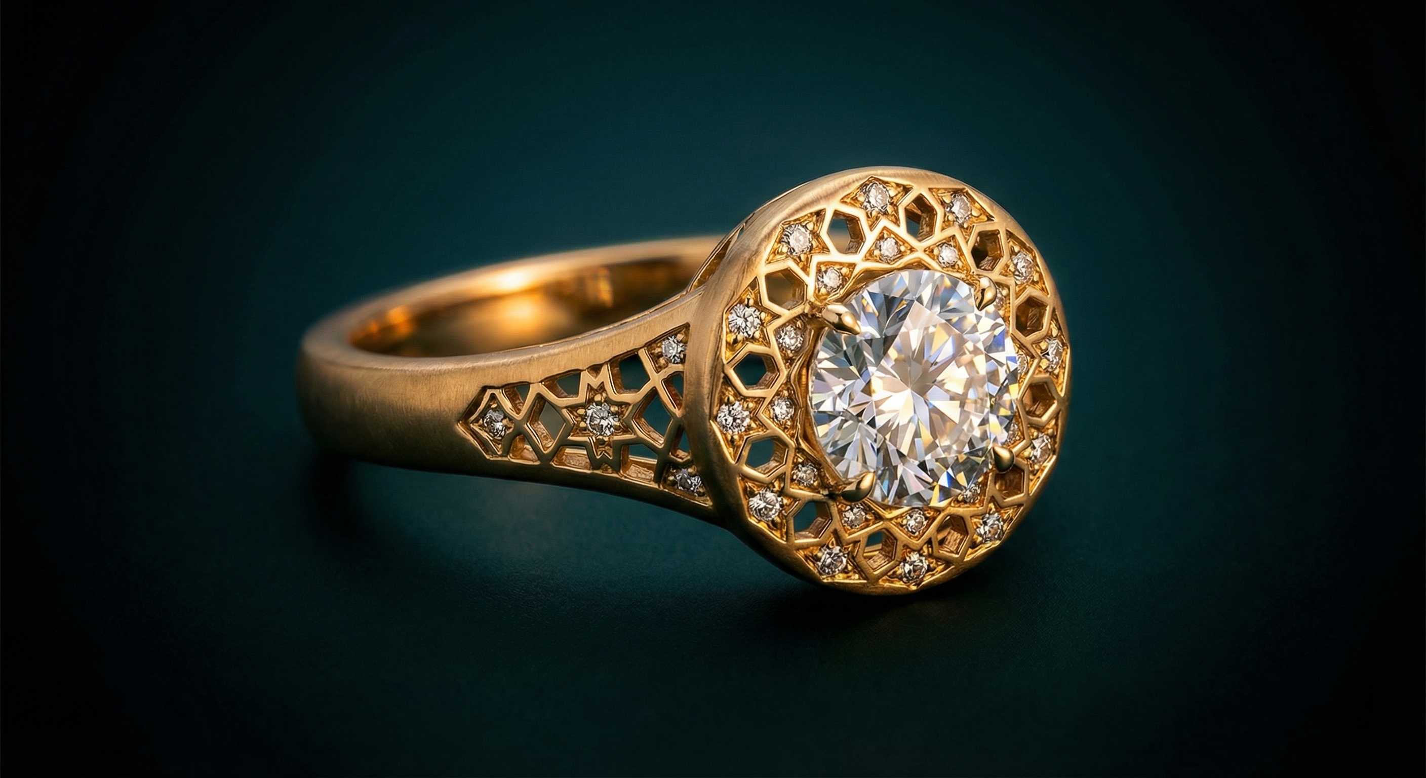 Azar Sacred Fire Lattice Halo - 45 Degree View