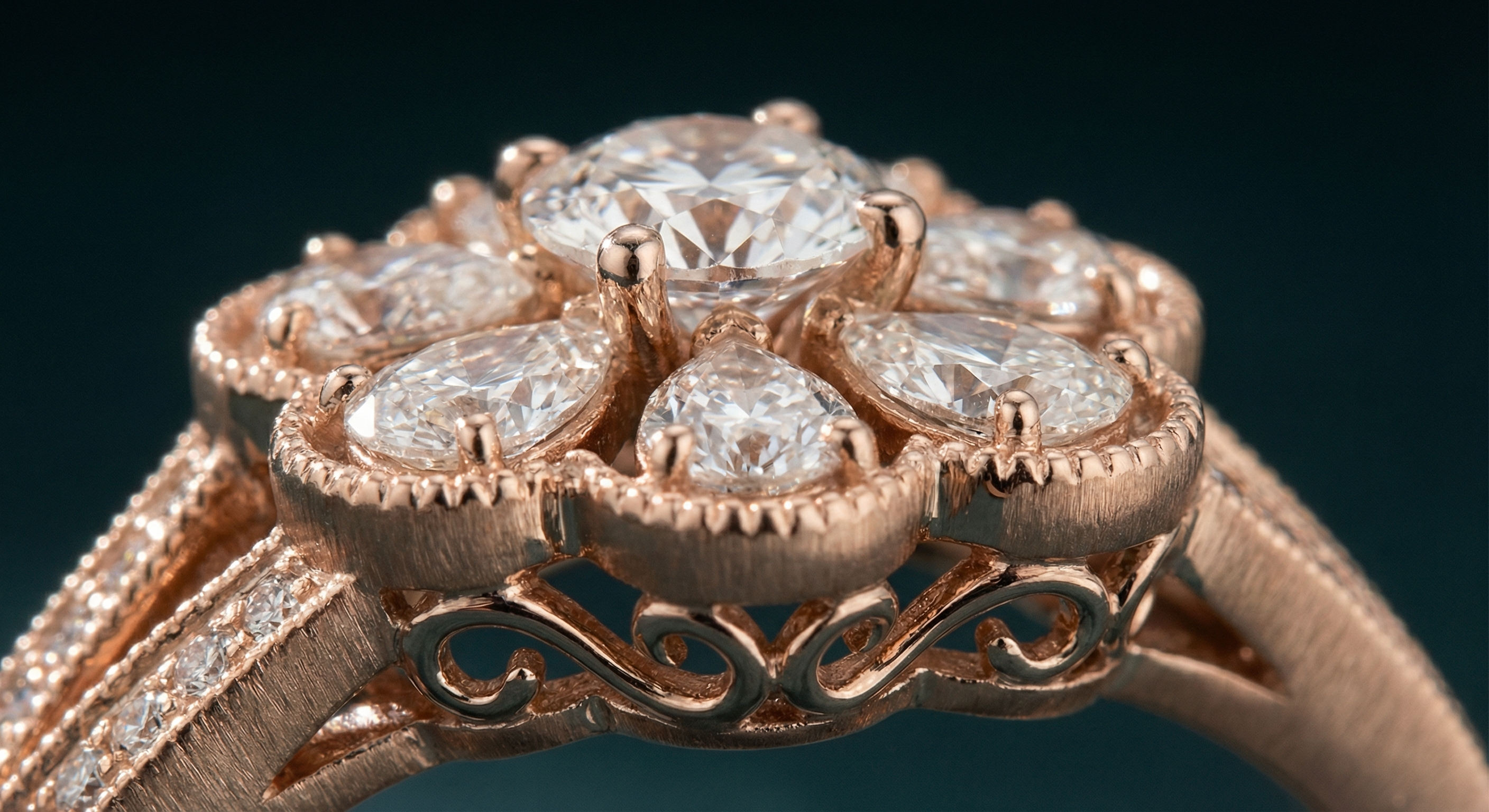 Niloufar Water Lily Halo - Macro Detail