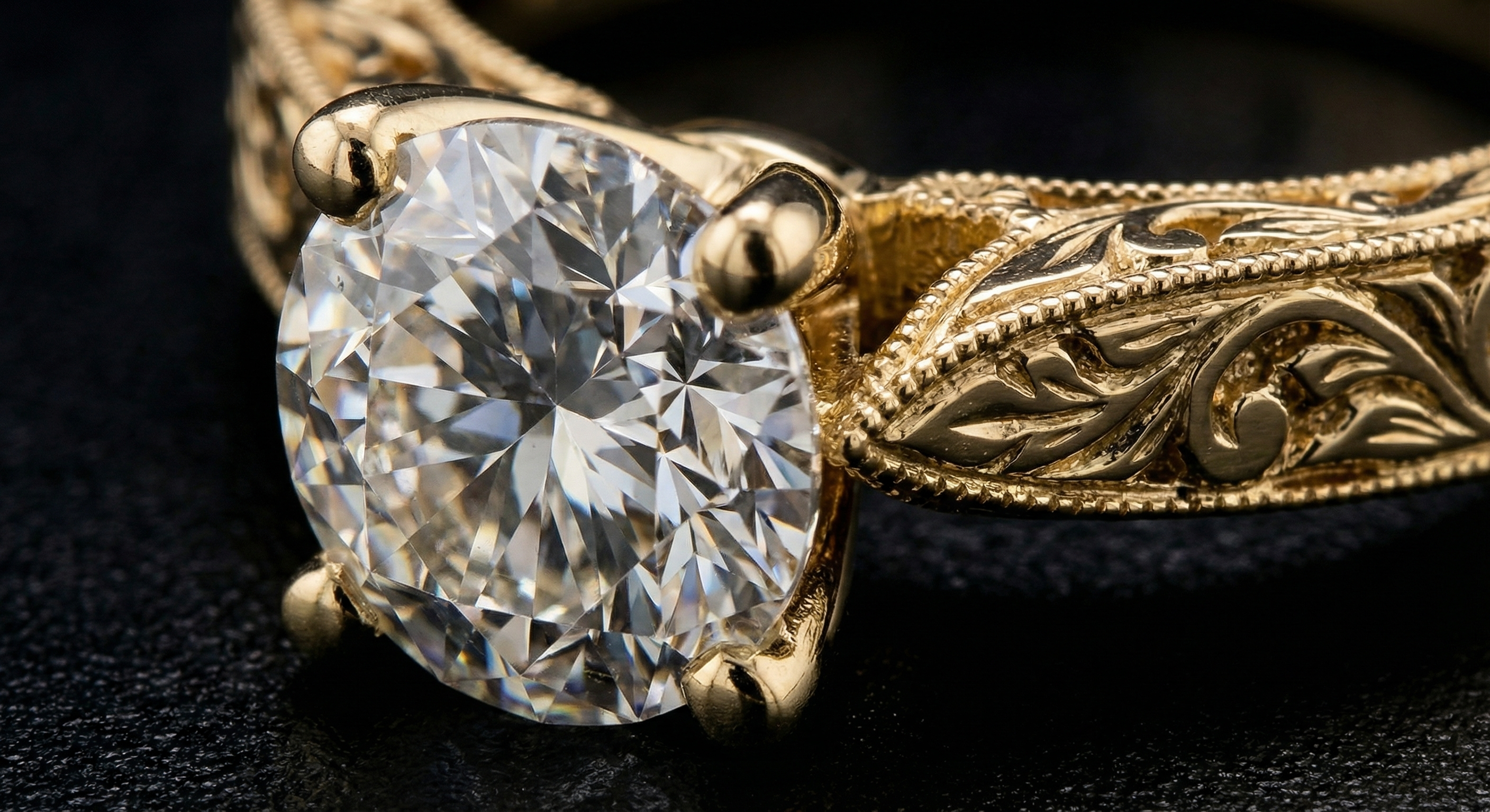 Sahar Dawn Solitaire - Macro Detail